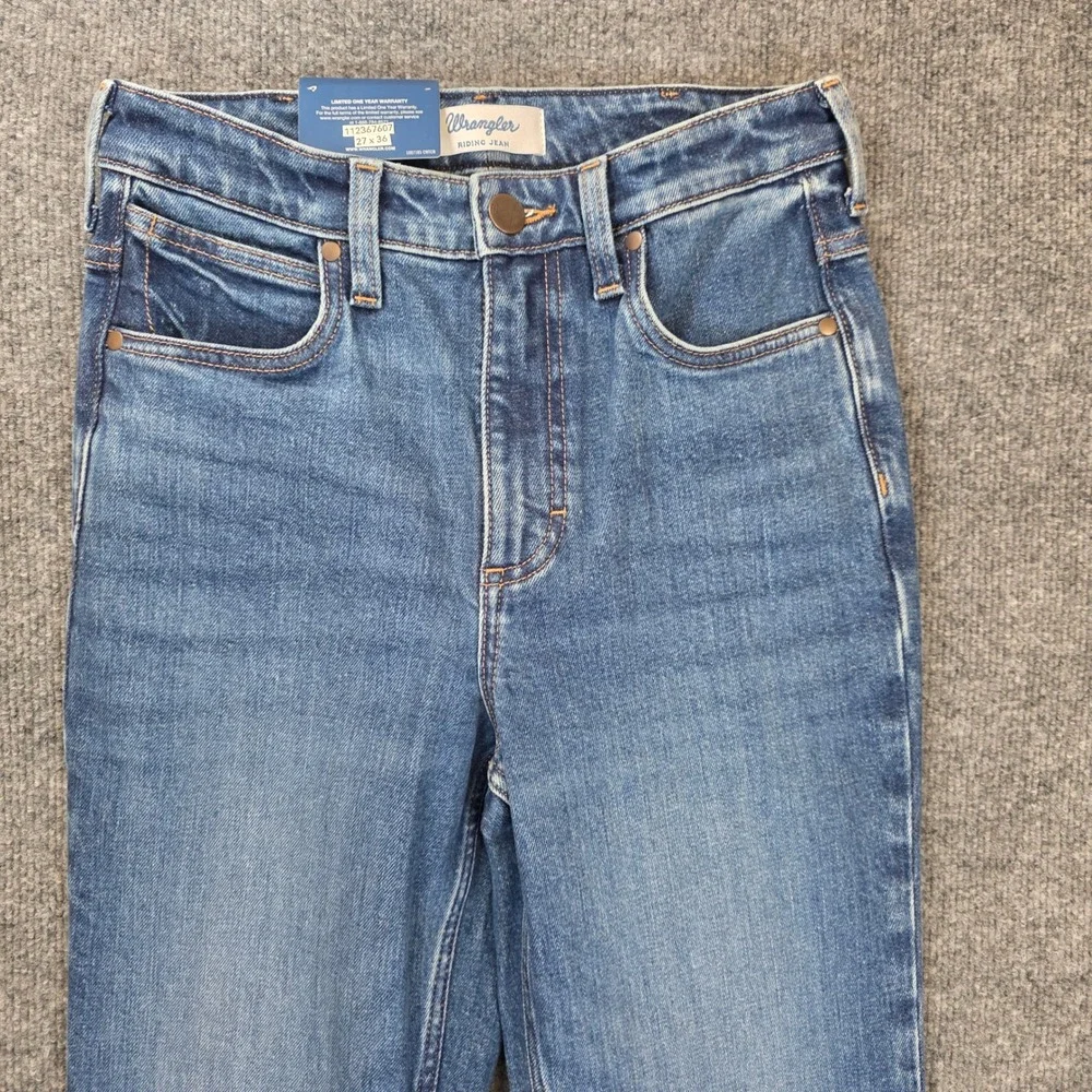 Wrangler Riding Jean Women 27x36 Blue High Rise Bootcut Rodeo Lillian‎ 112367607